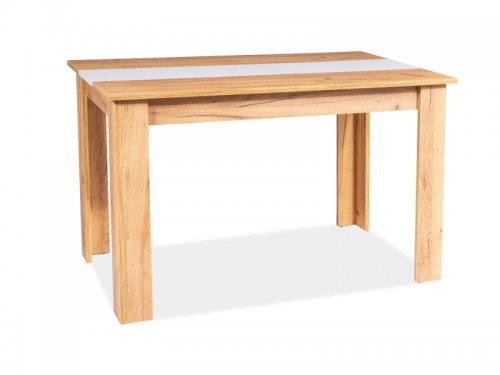 ​Стол обеденный Zefir 120/68 Signal Дуб золотой графит / Белый матовый